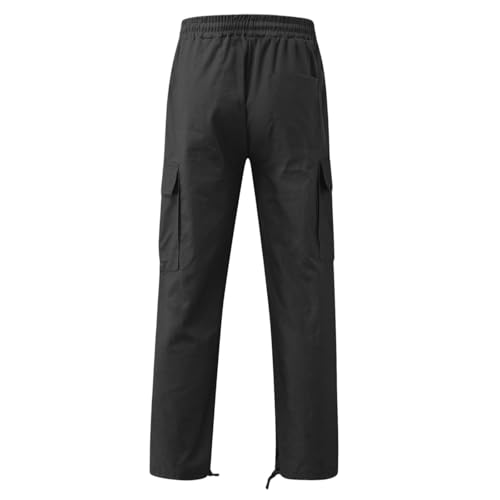 Men's Casual Cargo Pants Workout Joggers Stretch Sweatpants Hiking Drawstring Tactical Pants with Multi Pockets3