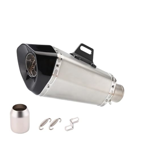バイクマフラー R7 R1 R3 MT03 R6 CBR600 に適合するZX6R MT07 XSR900 MT10 に適合するZX10R 51MM オートバイ用排気マフラーパイプ エキゾーストパイプ(TYPE-B)