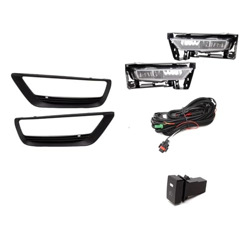 faros antiniebla Compatible Con Accord 2013-2014 Conjunto Luces Antiniebla Parachoques Delantero Accesorios Automóvil Luces Señalización Luz Diurna DRL Izquierda Y Derecha