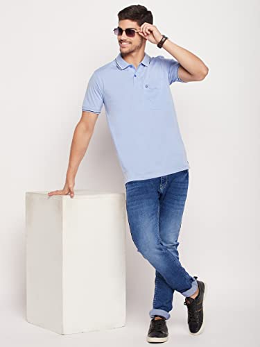 Image of UNIBERRY Men's Cotton Half Sleeves Solid Polo Neck T-shirt-MT4-BG 4XL