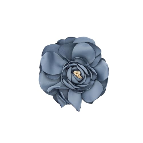 Dusty Blue Rose Hair Clips for Women, 4Pcs 3.5 Inch