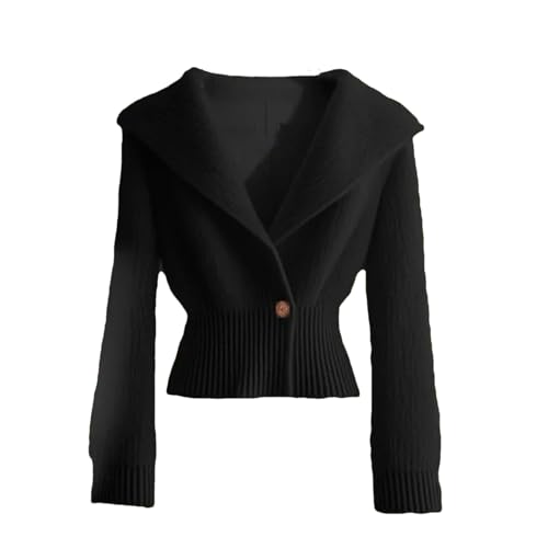 Womens Knit Cardigan Sweater Long Sleeve Loose Fit V Neck Open Front Tops Fall Winter Casual Coat