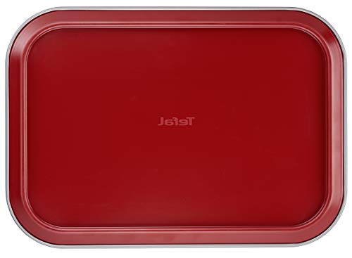Tefal Delibake J1640574 Rectangular Baking Tin 36 x 24 cm Non-Stick Coating Overflow Rim, Rot - Image 4