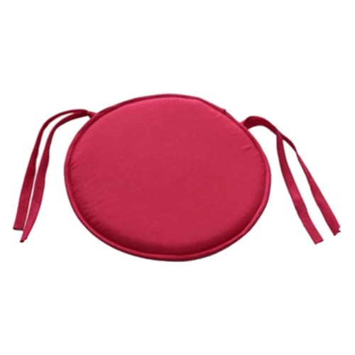 Cojines para sillas con lazos de sujeción estables, almohadillas redondas rojas 2