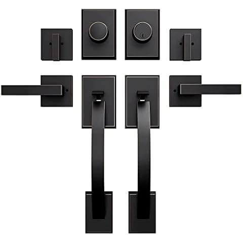 KIAYACI Double Door Lock Set with Handle Cover