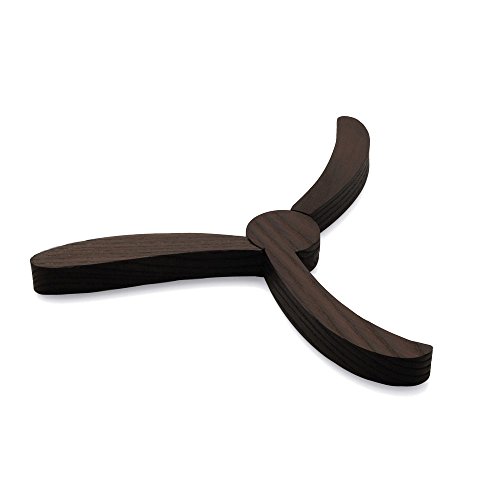 Legnoart LA-UP-1 Down Thermo Ash Wood Trivet, Dark Brown