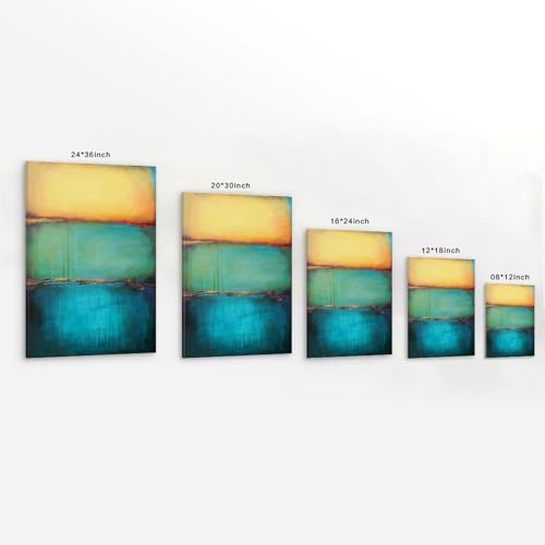 Toile abstraite Mark Rothko Baie d'émeraudes I tableau décoration murale encadré