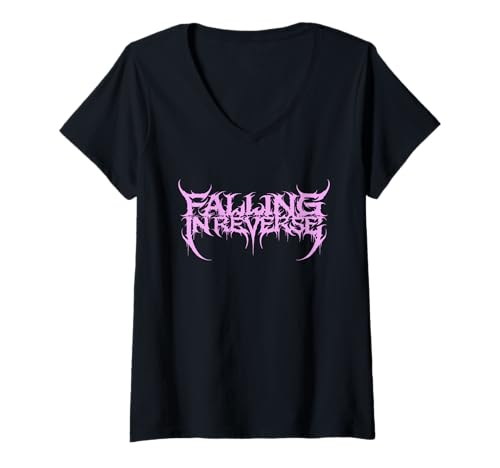 Photo de Femme Falling In Reverse – Produit officiel – Monstre populaire T-Shirt avec Col en V