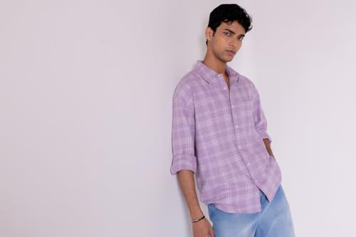 Image of Men's Regular Fit Reversible Checkered Shirt