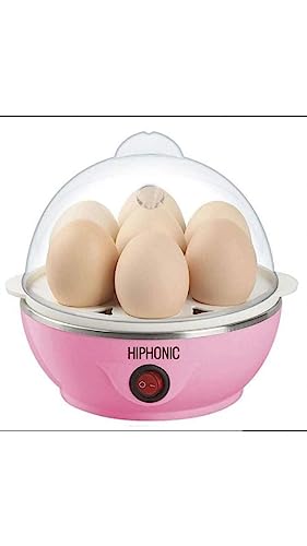 Image of HIPHONIC Egg Boiler Electric Automatic Off 7 Egg Poacher For Steaming, Cooking Also Boiling And Frying.. (Multi Colour, 400 Watts) (SINGLE LAYER)