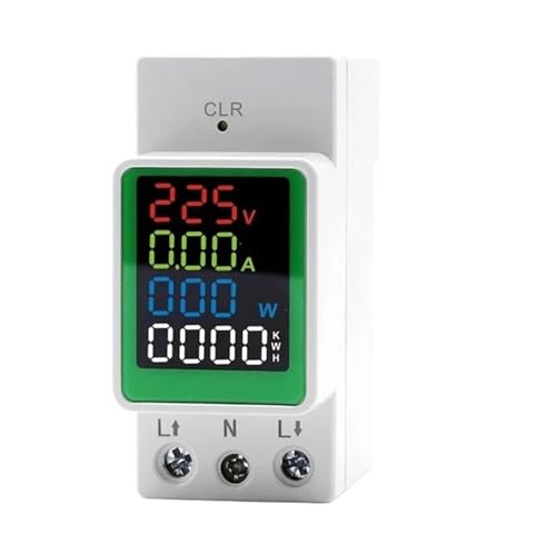 Compteur de rail AC LCD multifonction tension courant puissance rail DIN