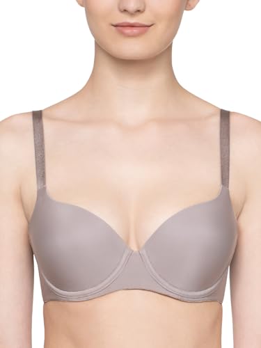 Image of Triumph T-Shirt Bra For Women Wired Padded Body Make-Up Series Seamless Everyday Lingerie Lycra Xtra Fine Breathable Fabric Second-Skin Smooth 3 /4 Cup Support Invisible Underwire Pack Of 1