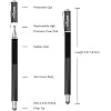 Mixoo Stylus Pen for Touchscreen, 2-in-1 Disc and Fiber Tip Sensitivity and Precision Stylus Pen for iPad, iPhone Tablet Android Phone Chromebook Switch All Touch Screens Devices, Black
