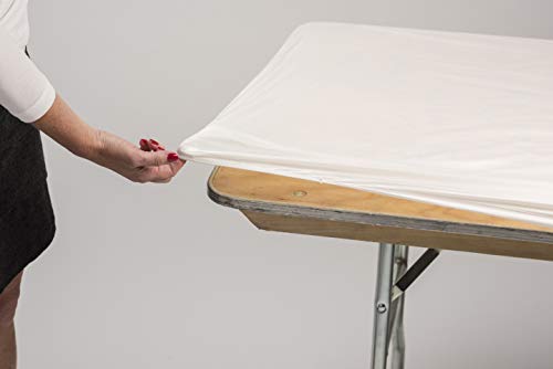 Kwik-Covers 8' Rectangle Plastic Table Covers 30" X 96", Bundle Of 5 (Hunter Green) #TOP1