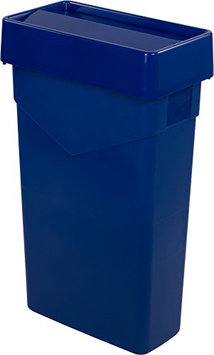 Carlisle Foodservice Products 34202314 Trimline Rectangle Waste Container Trash Can Only, 23 Gallon, Blue #TOP4