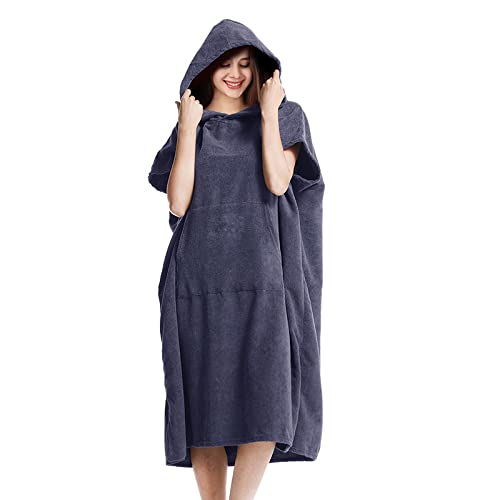 Asciugamano asciugamano da bagno extra large spesso con cappuccio asciugamano da spiaggia accappatoio ad asciugatura rapida in microfibra asciugamano poncho da surf per uomini e donne (colore: C,