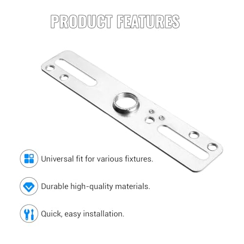 Image of 4 inch Ceiling Light Fixture Mounting Bracket Kit, 4Pcs Universal Lamp Crossbar Hardware Set for Chandelier & Wall Lights, Silver (Pack of 3)