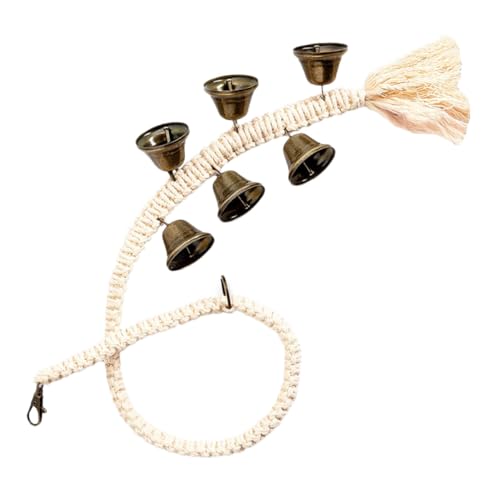 JUMPLAWN 犬用トイレしけトレーニングドアベルチェーン 編み込み耐久性長持ちペット用呼び鈴 インタラクティブ遊びながら訓練可能