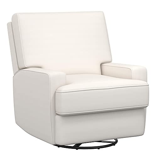 Image of Baby Relax Rylan 4-in-1 Swivel Glider Rocker Recliner Chair, White Linen