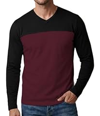 Mens 2 Tone Long Sleeves - Maroon