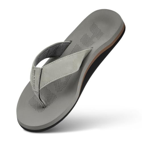 Image of Men Sandals Flip Flop with Orthotic Arch Support Athletic Slide Sandals for Men with Soft Cushion Footbed
