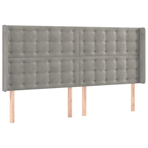 vidaXL Tête de lit avec oreilles 163x16x118128 cm Velours - vue 2