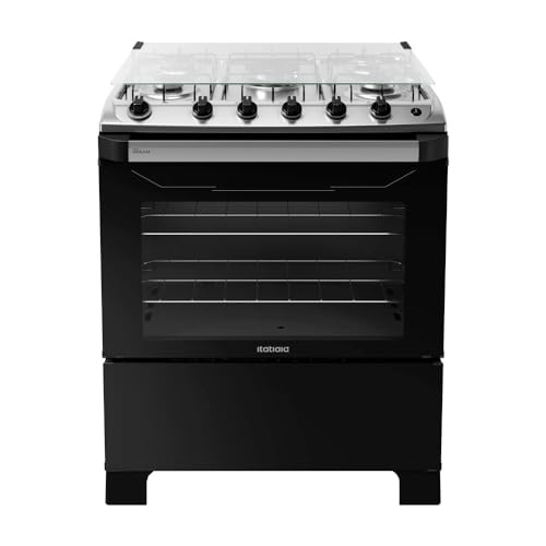 Fogão 5 Bocas a Gás Itatiaia New Dream com Tripla Chama e Acendimento Automático Preto Bivolt