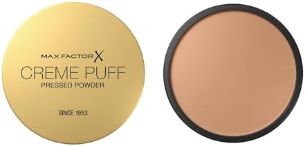 Max Factor Creme Puff matujący puder prasowany, dla każdego rodzaju cery, pochłania nadmiar sebum, nr 013 Nouveau Beige