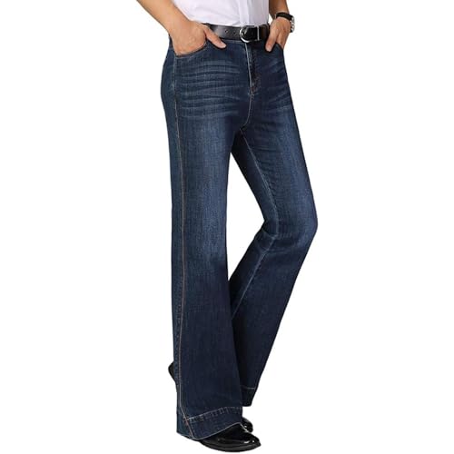 Men's Classic Disco Retro Flared Denim Pants Vintage Relaxed Bell Bottom Jeans 60s 70s Stretch Jean Trousers3