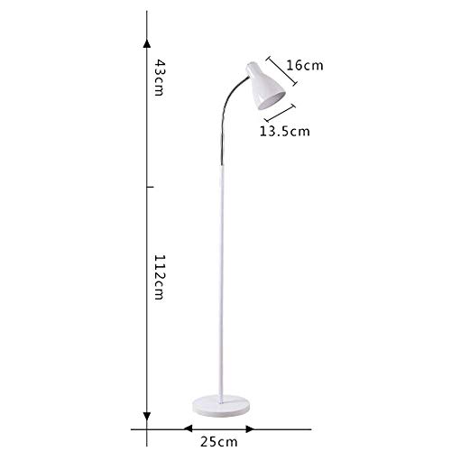 Lámpara de pie de lectura ajustable con base metálica para sala de estar 4
