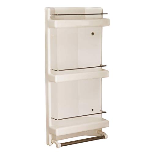 Image of CIPLA PLAST Plastic BRC-817 Prince Corner Cabinet Shelf (White)