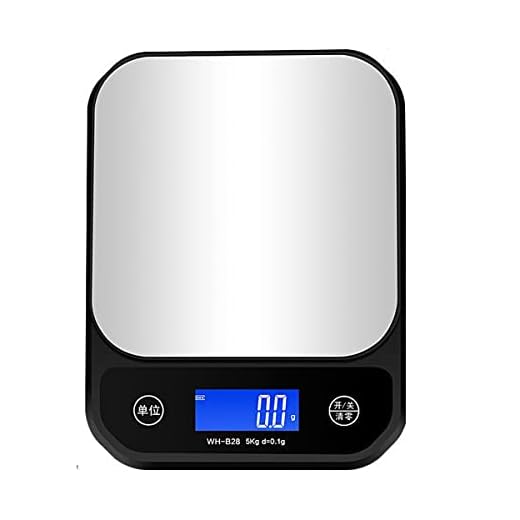 Matvåg Digital köksvåg, för bakning av matlagning, väger i gram och ounce med 0,1 oz/1 g upplösning, elegant och vattentät panel (Color : Black, Size : 10KG/1G)