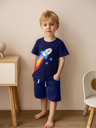 Image of AIWUHE Toddler T Shirts Cotton Summer Tshirts Boys Girls Short Sleeve Tee Tops Casual Graphic Clothes Crew Neck Shirts 2-6Y