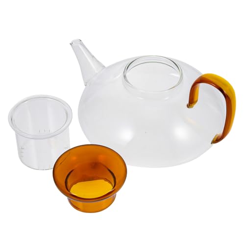 MUSISALY Tetera de Vidrio Roja de 600ml Estilo Japonés, Práctica y Fácil de Limpiar para Café y Té Hogar