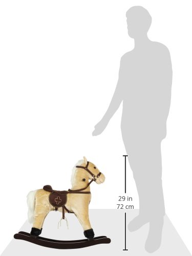 small foot Schaukelpferd Zottel aus Holz und Stoff, mit Soundeffekten (Galoppgeräusch und Wiehern), ab 3 Jahren, 4101, Groß