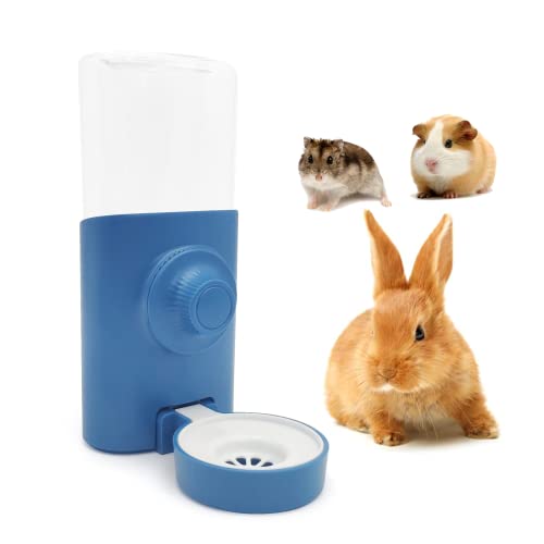 Bebedero Conejo para Jaula, 600ml Grande Botella Agua Conejo, Antigoteo Automática Dispensador de Agua para Animales Pequeños Conejos, Hamster, Cobaya, Chinchillas, Erizos y Ardillas (Azul) Cover
