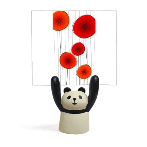 Support de peinture rouge panda pour mémo et photo de bureau