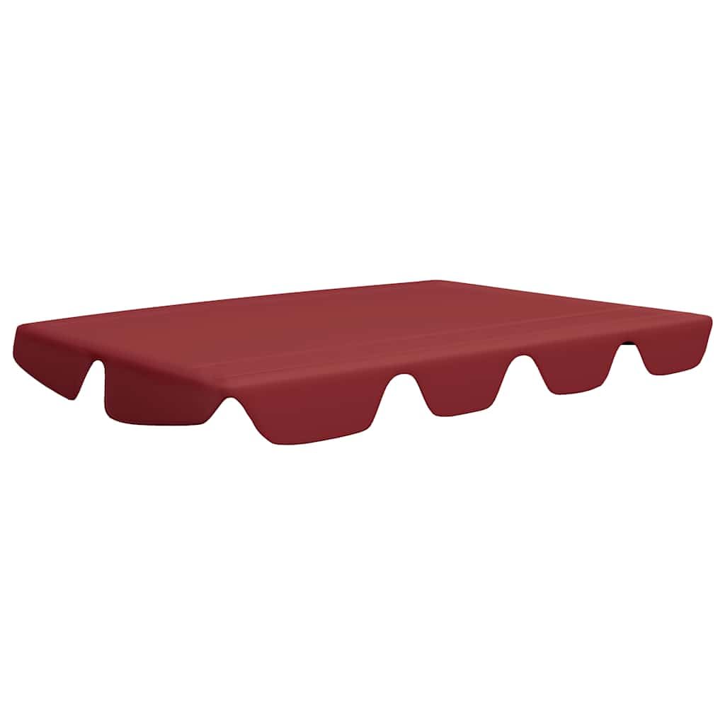 ** vidaXL Replacement Canopy for Garden Swing/Outdoor Sunshade Gazebo - Wine Red - Waterproof PVC Coated Polyester - 150x110x18 cm — image 1