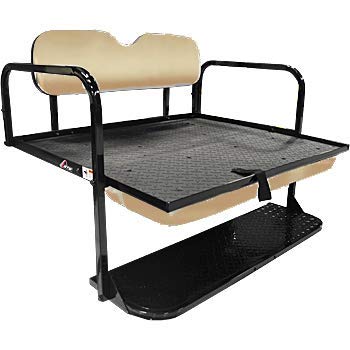 Gtw Steel Rear Flip Seat for Club Car Precedent Golf Cart - Buff