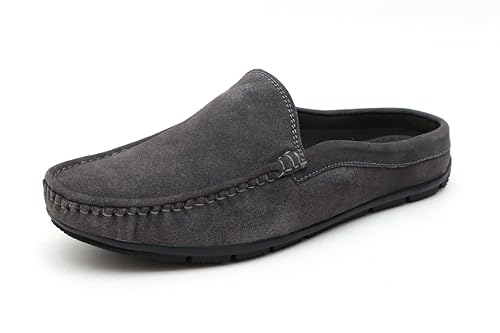 Image of ARAMISH Suede Half Loafers for Men | Men's Open Loafer Shoes