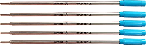 Recharges de stylo bille bleu universelles Imprint lot de 5 pour écriture fluide