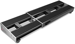 D'Addario XPND Pedal Board - Guitar Pedal Board that Expands - Pedal Boards for Guitars - 1 Row, Lightweight, Durable Aluminum Pedalboard - Pre-Applied Loop Velcro for Swapping Pedals