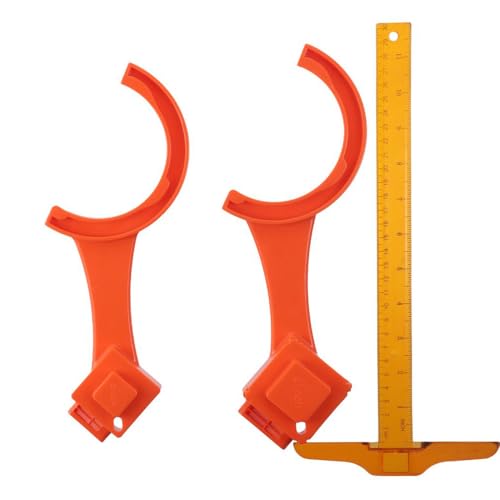 Image of BYOBYO RV Sewer Hose Fitting Wrench,Multi-Purpose Universal Tool Sewer Cleanout Cap Plug Wrench for Most 3-Inch and 4-Inch Male /Female Camper Sewer Caps, Orange