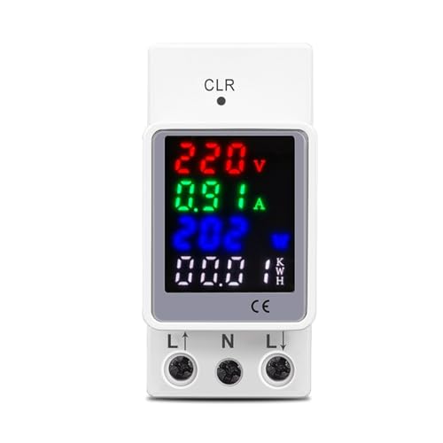 Ampèremètre voltmètre wattmètre rail DIN AC 220V 100A