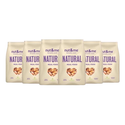 Nuez pecana natural troceada 900 g nut&me | Vegano | Sin gluten | Alto en fibra| Bajo en sal | Sin aditivos ni conservantes | Fruto seco natural | Pack 6 x 150 gr