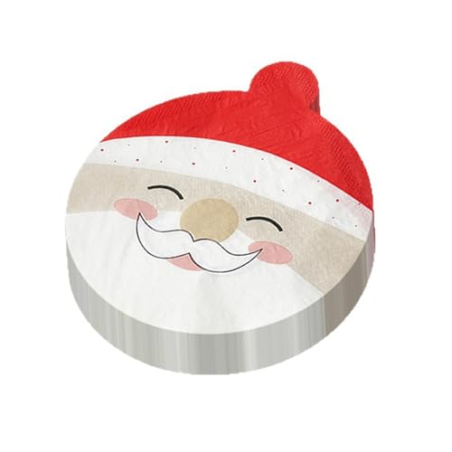 CharmBurst 40 Stück Weihnachtsservietten Mit Weihnachtsmann Motiv,...