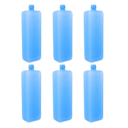 Toddmomy Portable Ice Crystal Box 6 Pack Freezer Ice Packs Cooler Blocks Reusable for Cooler Bag