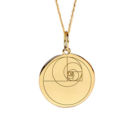 Collier Fibonacci gravé de 24 mm, le cadeau idéal chargé de sens pour célébrer un moment unique