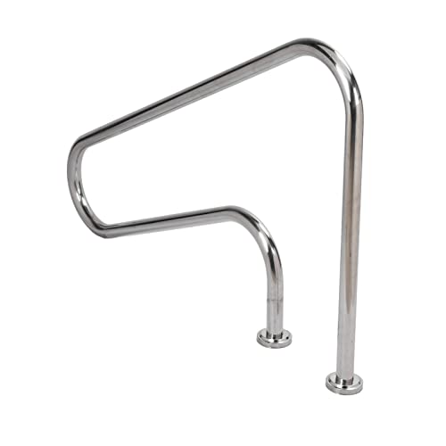 Barandal para piscina de acero inoxidable con diseño curvo miniatura 1