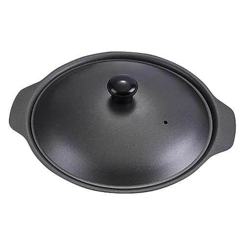 Sosoport Home Casserole Dish Non Stick Iron Cooking Pot with Flat Bottom for Soup Ribs Reliable Kitchen Supplies